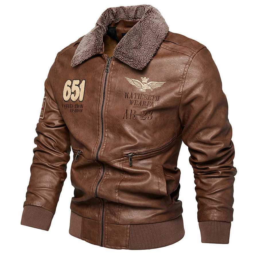Best Seller New Fashion Winter Mens Turndown Collar Long Sleeve Casual Trendy Solid Color Faux Leather PU Jackets Male Coats W251023