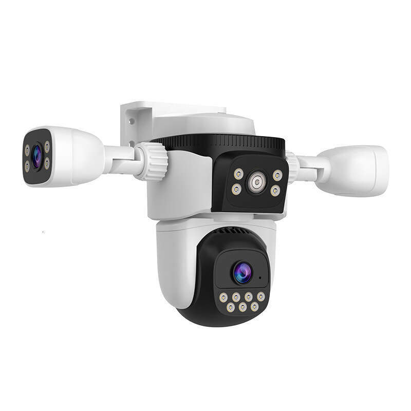 Multi-View Three-Screen Monitor 360-Degree Surveillance Camera Outdoor