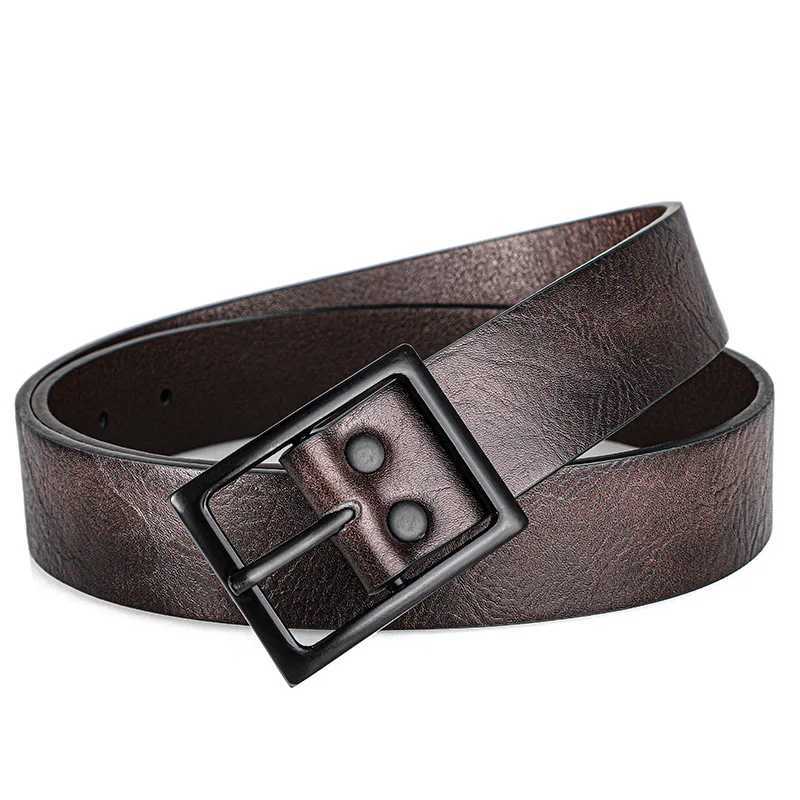 Fashion Leisure Simple Mens Belt HighQuality PU Leather Belt Luxury Metal Pin Buckle Accessory Design Accessory Belt Plus SizeXJ251023