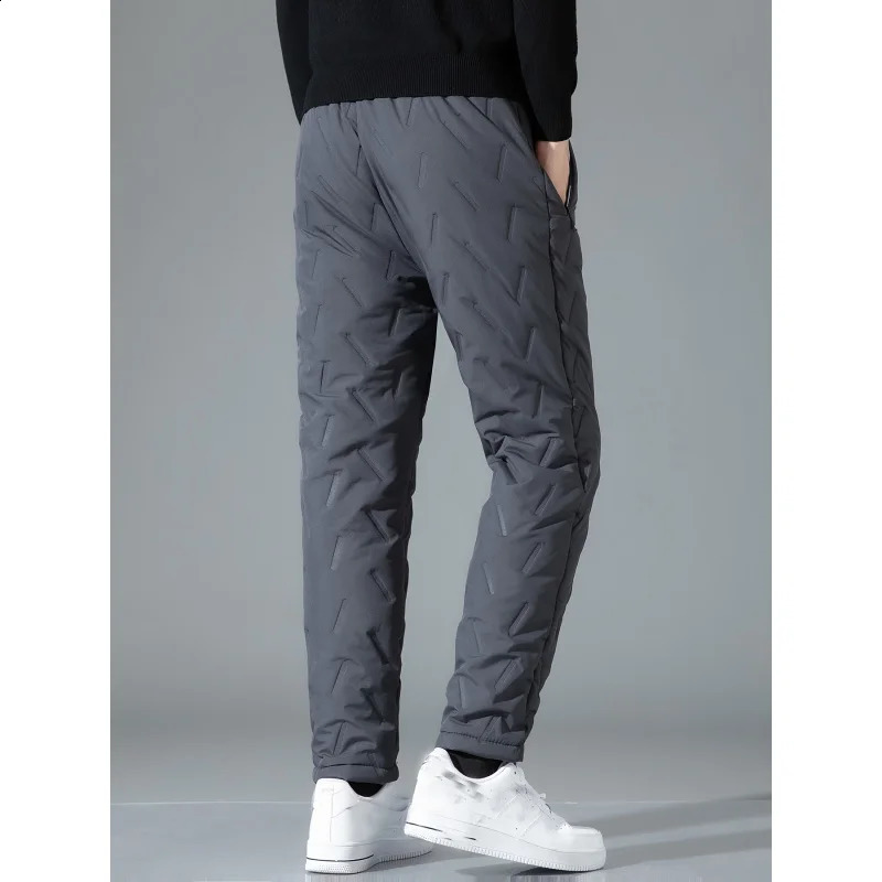 Mens Pants Black Large Size Lamb Velvet Casual Long Autumn Winter Plus Thickened Outside Windproof Warm 251023