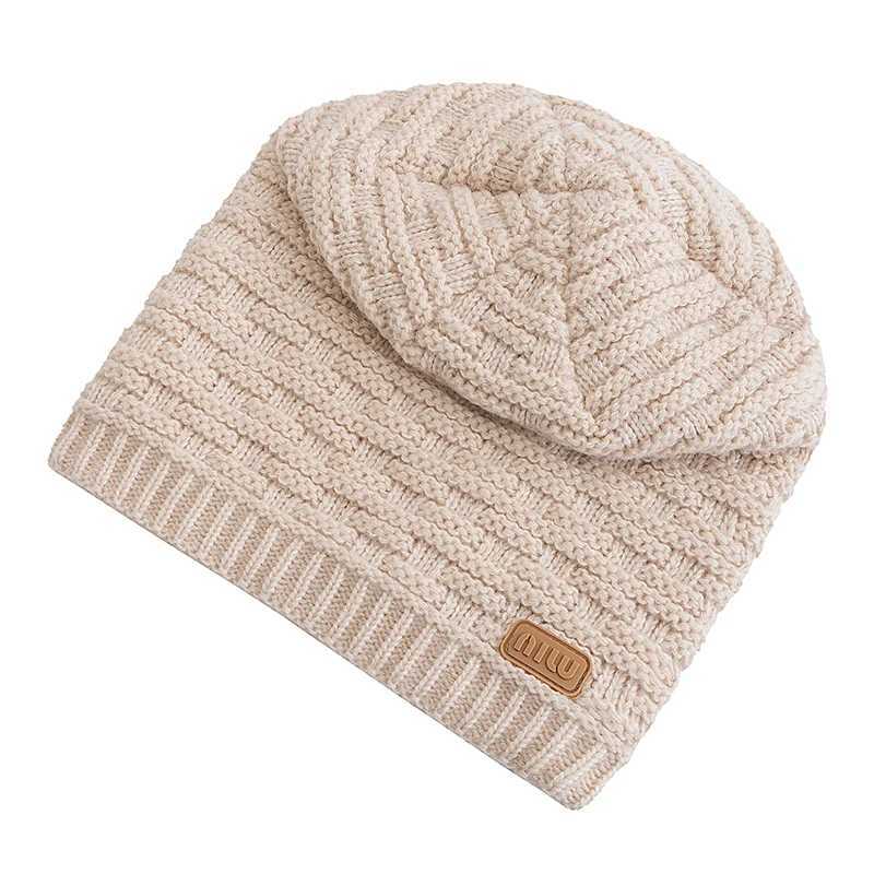 New Style Fashion Unisex NIU Letter Slouchy Winter Hats Fur Lined For Men Women Warm Beanie Cap Casual Decor Winter Knitted HatsXJ251023