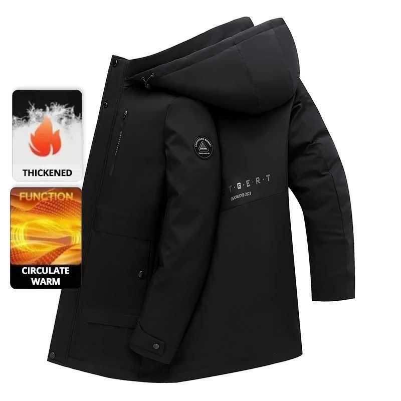 Top Grade Thicken Fashion Winter Casual Outerwear Warm Designer Hooded Parka Coat Mens Newest Jacket Windbreaker Mens Clothes W251023