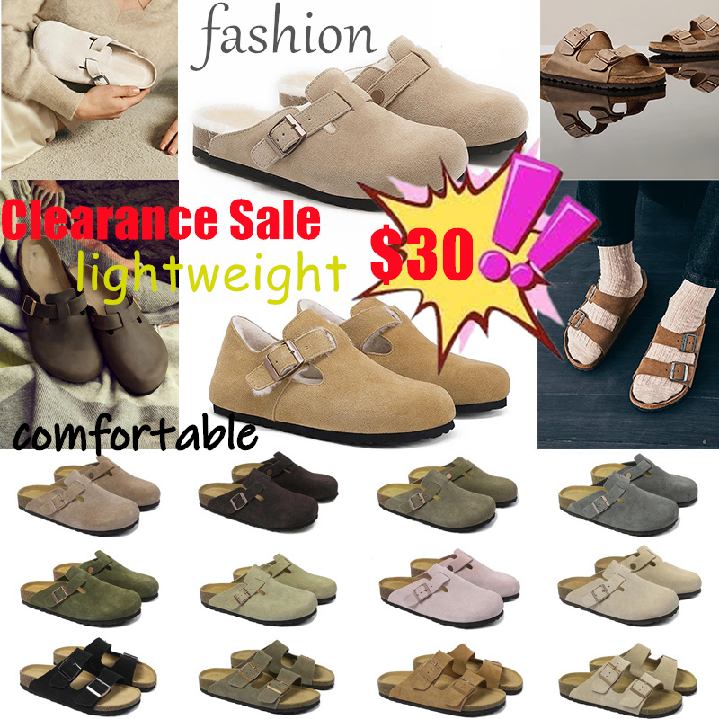 Designer Clogs Slippers For Men Women Slip-On Slides Fashion Brand Clog Sliders Summer Beach Suede Leather Buckle Slide Casual Flip Flops Size 35-46