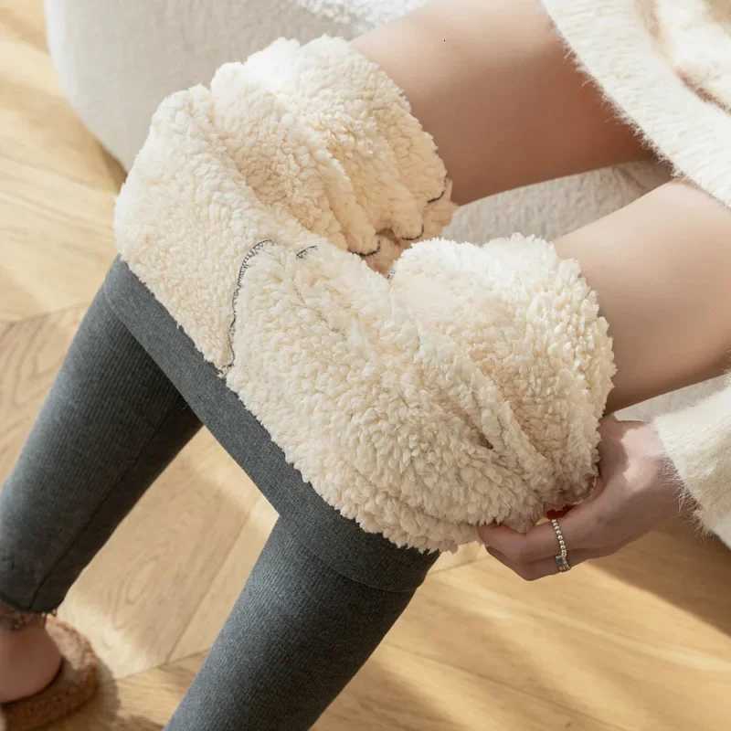 Fleece Lined Leggings Women Lace Trim Thermal Tights Winter Wear Plus Size Pants Butt Lifting Cold Weather Fashion LeggingsT251023