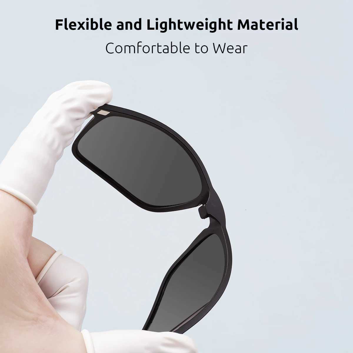 Unisex Polarized ClipOn Sunglasses Square UV400 Night Vision Driving Fishing Eyeglasses Clips Magnet Clip Men Sunglasses CoversW251023