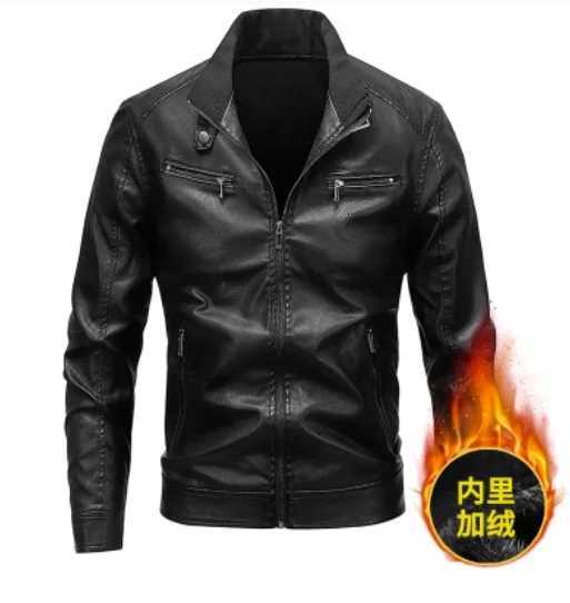 Casual Slim Windproof Leather Coats Punk Blazer Outwear Motorcycle Streetwear Mens Pu Leather Jacket Zipper Motorcycle Jacket W251023