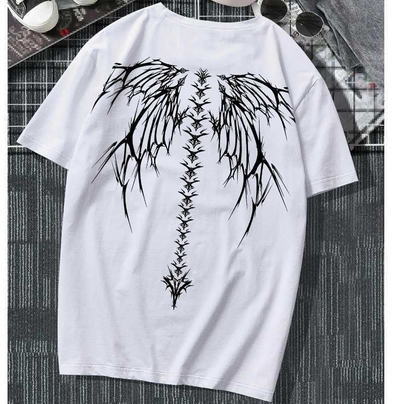Mens Spine Wing Printed Round Neck TShirt Summer Outdoor Sports Short Sleeve Casual Fashion TShirt Casual Fashion VersatileXJ251023