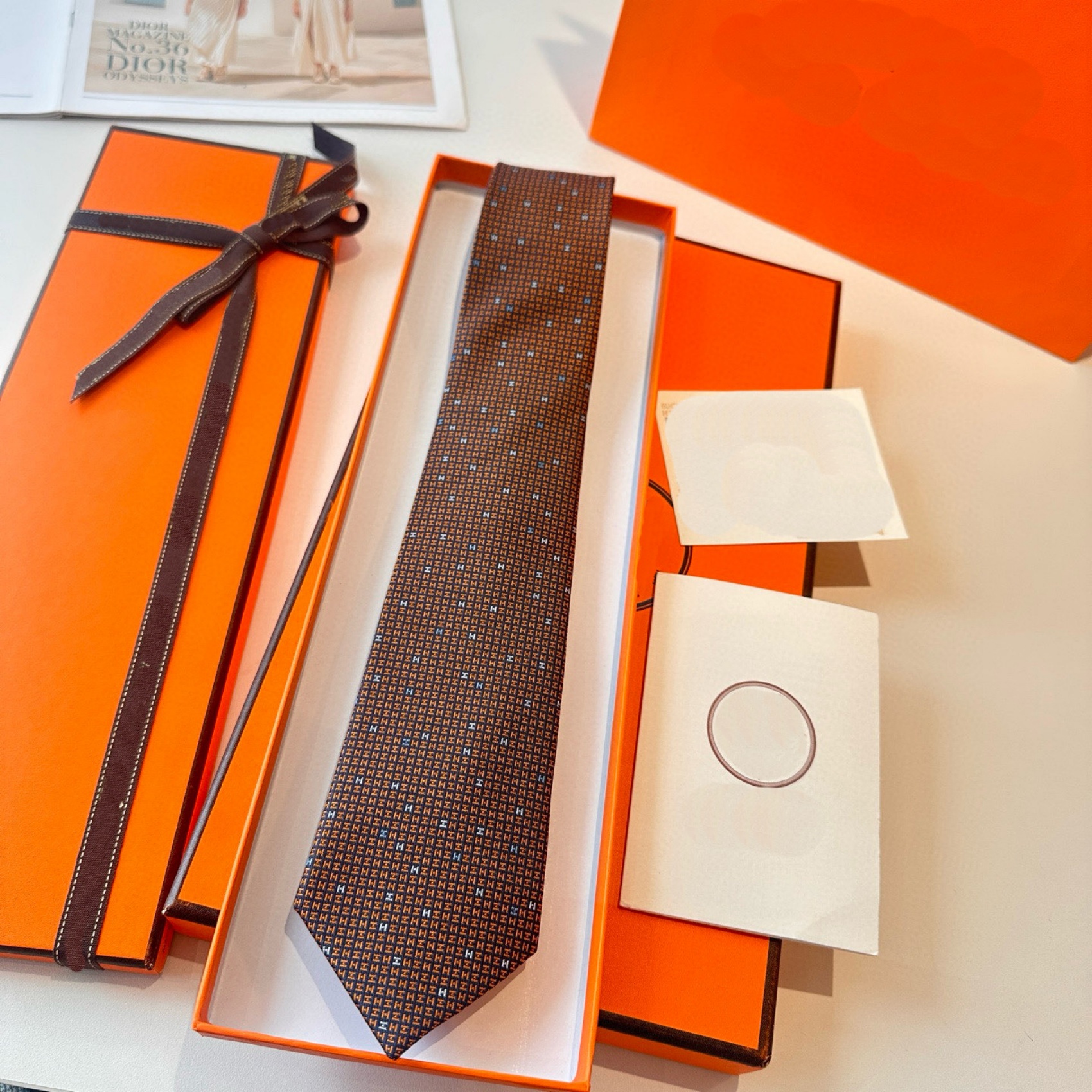 Men's Fashion Designer 2025 New Silk Tie Checkered Black Jacquard Knitted Letter Fashion Casual Business Party Wedding Tie Luxury Jacquard Knitted H-shaped Tie 686