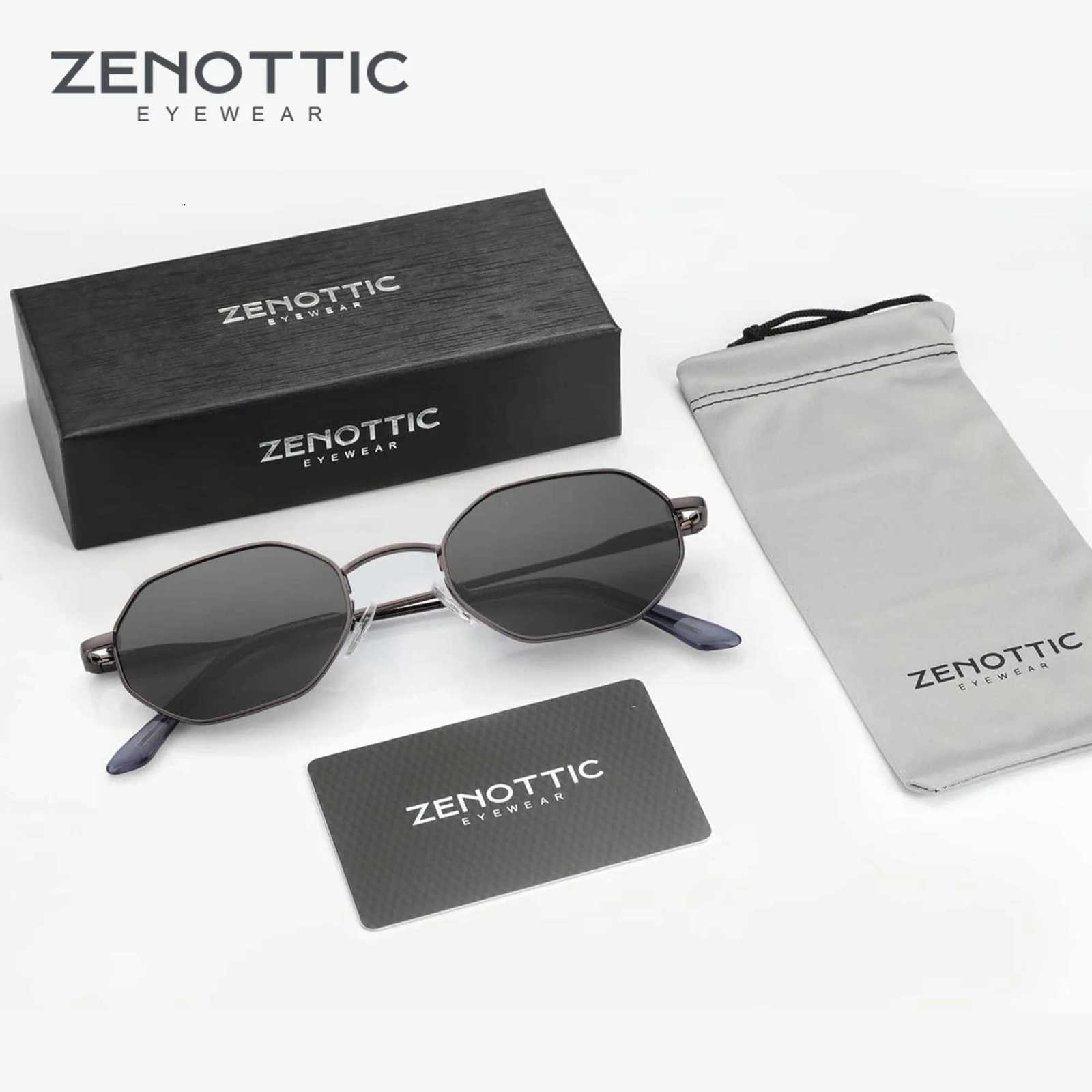 ZENOTTIC Retro Small Polygon Polarized Sunglasses Women Metal UV400 Sun Glasses Men AntiGlare UV400 Goggles Driving EyewearW251023