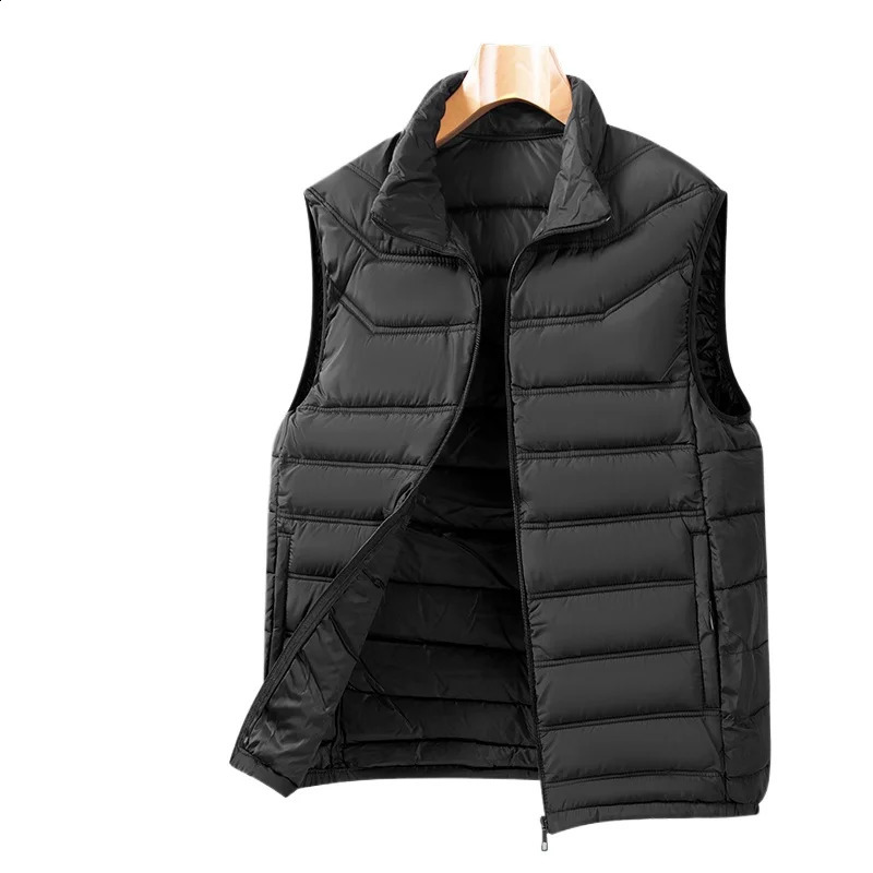 Autumn and Winter Mens Vest Fashion Trend Comfortable Business Casual Solid Color Warm Windproof Highquality Men 251023