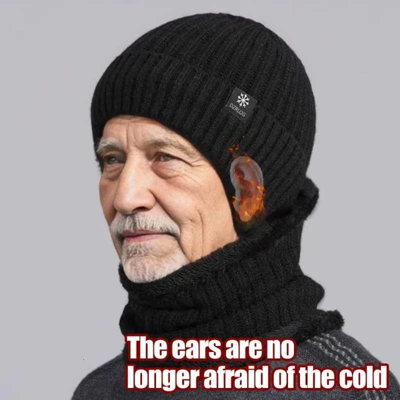 Outdoor Men Winter Knitted Hat Plush Warmth ed Earmuff Casual Fashion Faux Fur Li Bber Hats Cycling Ear ProtectionW251023