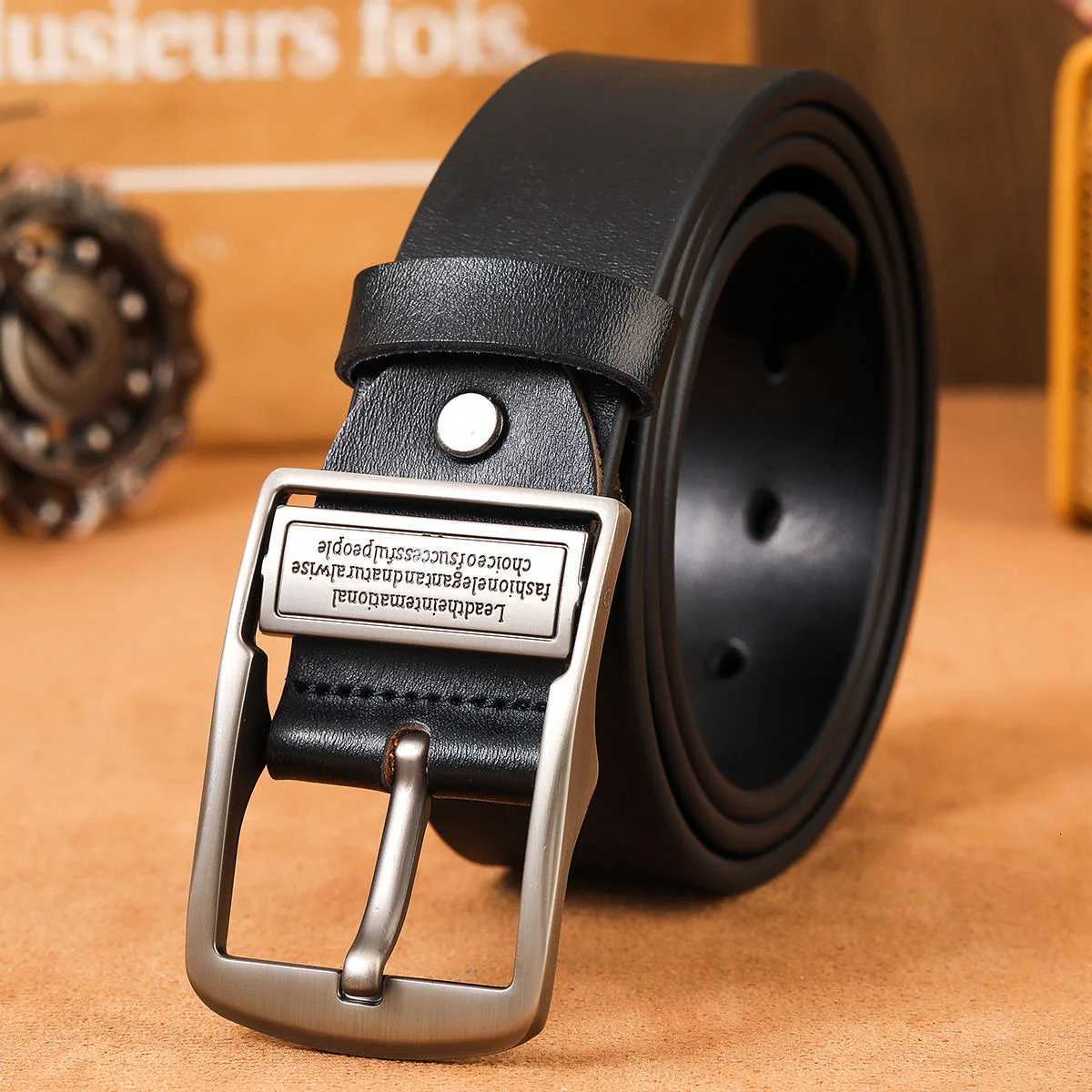 New High Quality Material Mens Belt Fashion Metal Alloy Needle Buckle Adult Luxury Brand Jeans Business Casual Belt MensXJ251023