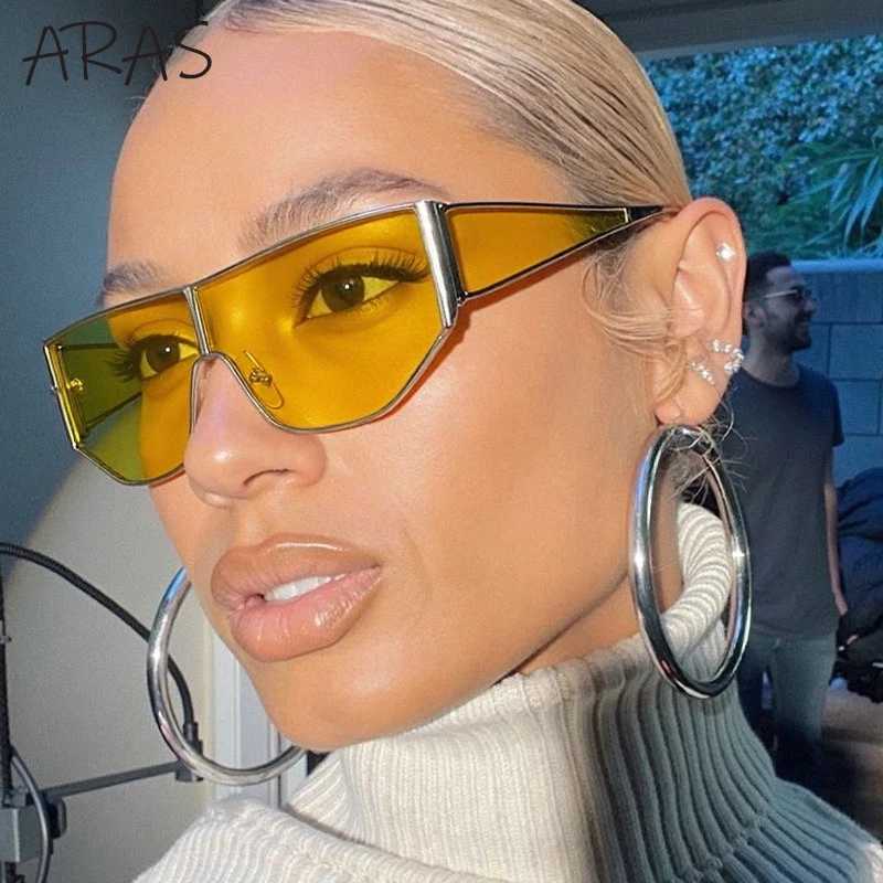 Y2K Punk Shield Sunglasses Women 2025 Luxury Brand Oversized Trendy Sun Glasses Windproof Night Vision Driving Goggle EyewearW251023