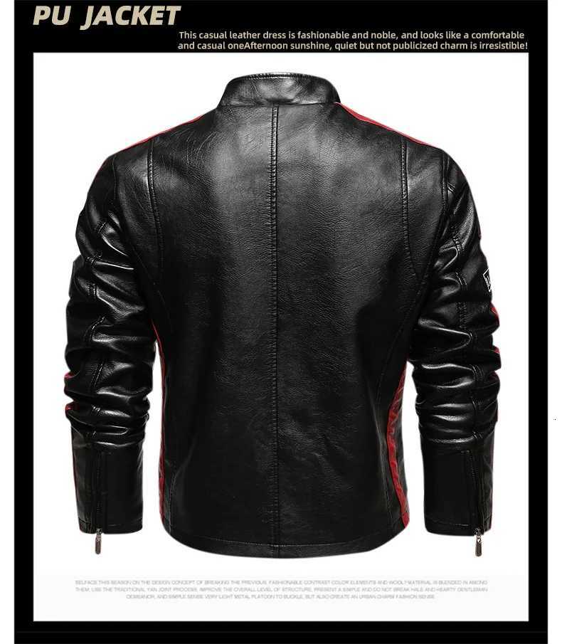 European American New Fashion Womens Plus Size Casual Trendy Stand Collar Long Sleeve Contrast Color PU Jackets Male Coats Tops W251023
