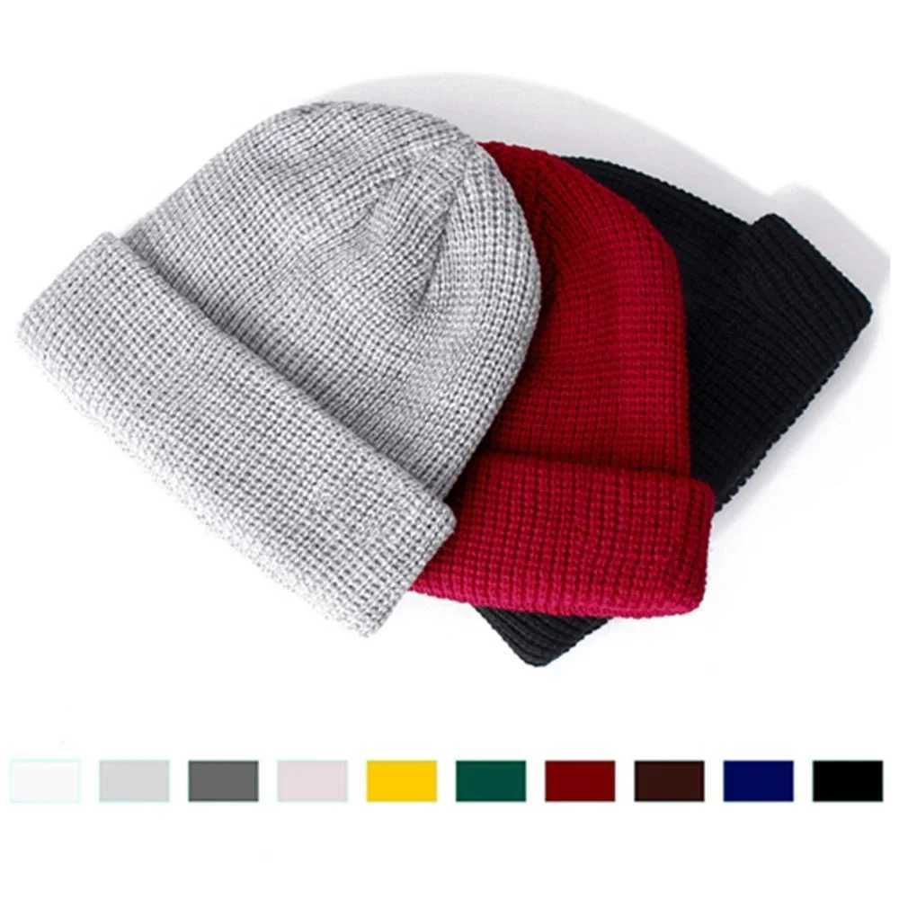 1pc Winter Warm Kids Knitted Hatoutdoor Solid Color Warm Woolen Beanie Caps for Boys and GirlsSuitable for Outdoor Daily WearXJ251023