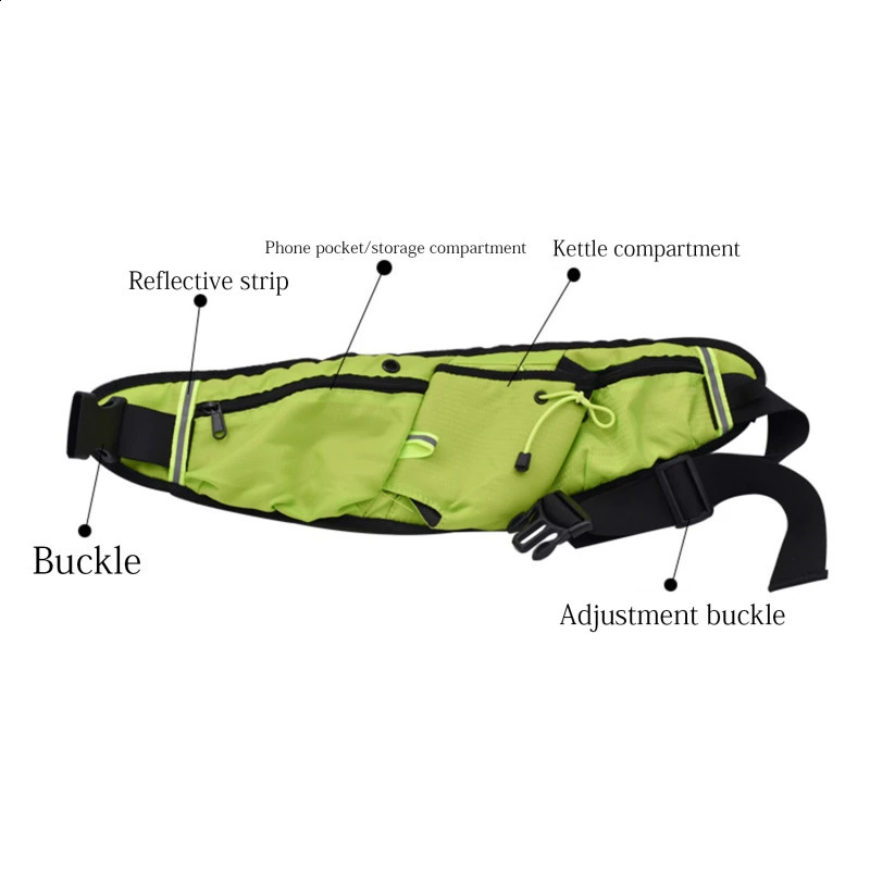 Waist Bag Running Waterproof Sports Belt Gym Portable Lightweight Hydration Water Bottle Hip Pack 251014