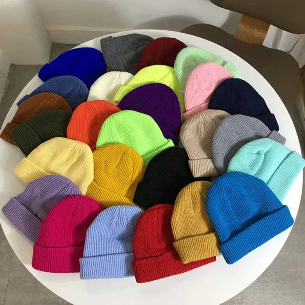 1pc Winter Warm Kids Knitted Hatoutdoor Solid Color Warm Woolen Beanie Caps for Boys and GirlsSuitable for Outdoor Daily WearXJ251023