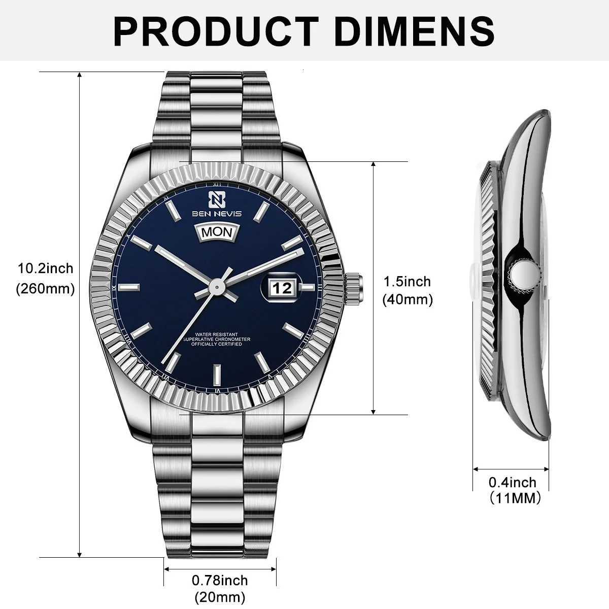 Men Luxury Watch 40mm Case Wristwatch Install Quartz Movement Stainless Steel Strap Diving Men WristwatchL251023