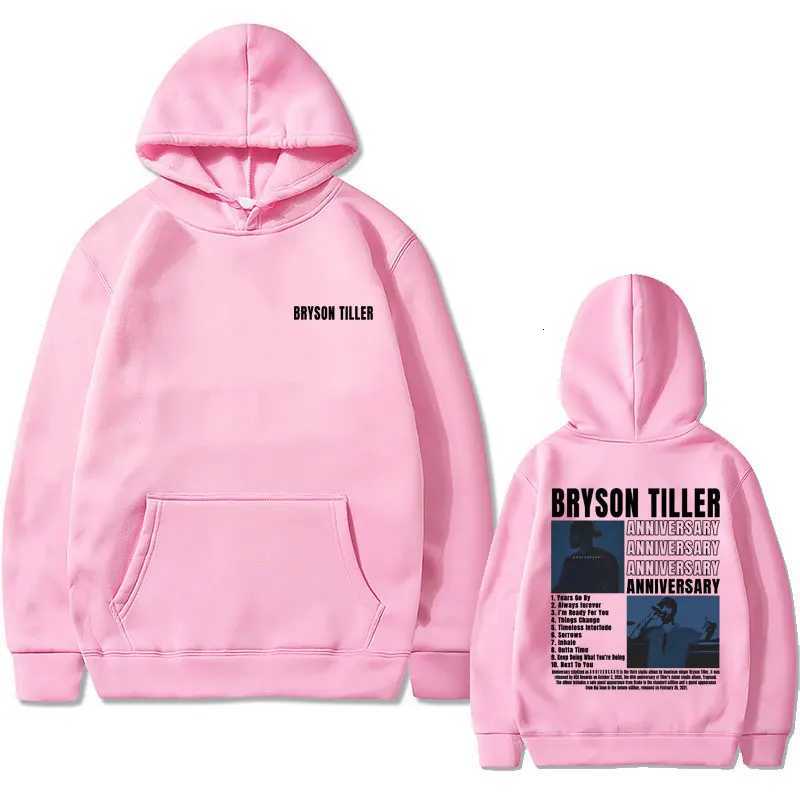 Rapper Bryson Tiller Mens Casual Vintage Hoodie ANNIVERSARY Graphic Print Sweatshirt Male Hip Hop Streetwear Oversized HoodiesT251023