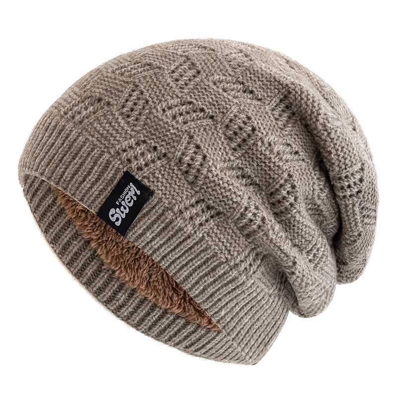 New Unisex Winter Hats Fashion Slouchy Beanie Hat Fleece Lined Warm Knitted Hats Men Women Ski Beanie CapXJ251023