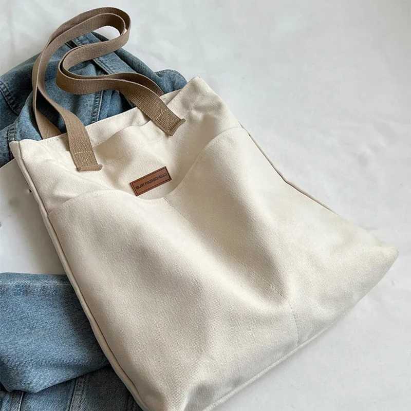 1Pc Womens Tote Bag Canvas Sewing Thread Large Capacity Advanced Sense Handbag Convenient Practical Females Commuter BagL251023
