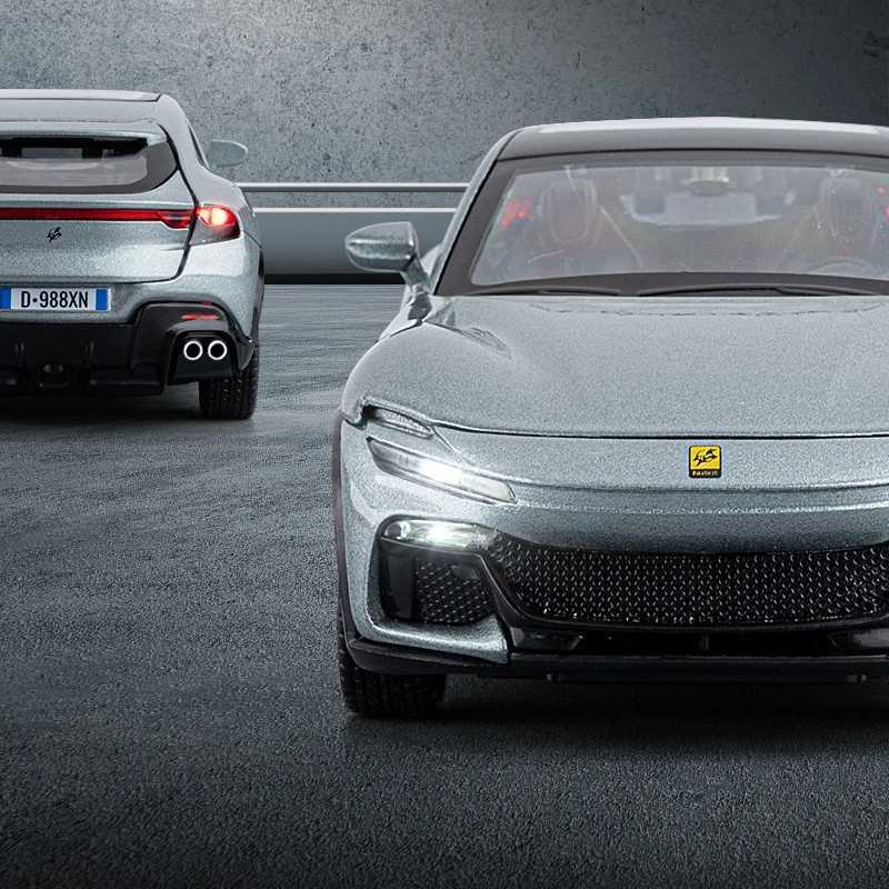 132 Purosangue FUV Simulation Alloy Luxury Car Model Static Decoration Sound Light Sports Car Kid Toy GiftT251023