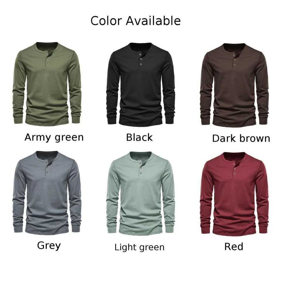 Mens Solid Long Sleeve round Collar T Shirt Casual and Soft Pullover in Light Green Ideal for Outdoor ActivitiesXJ251023