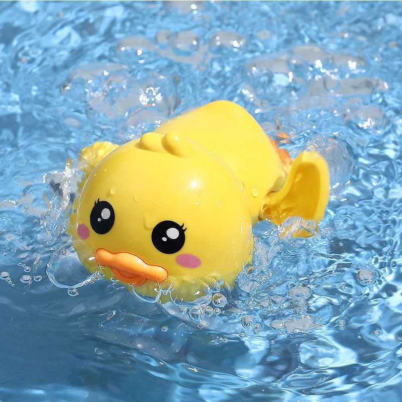 Baby bath toy windup cartoon duck J251023