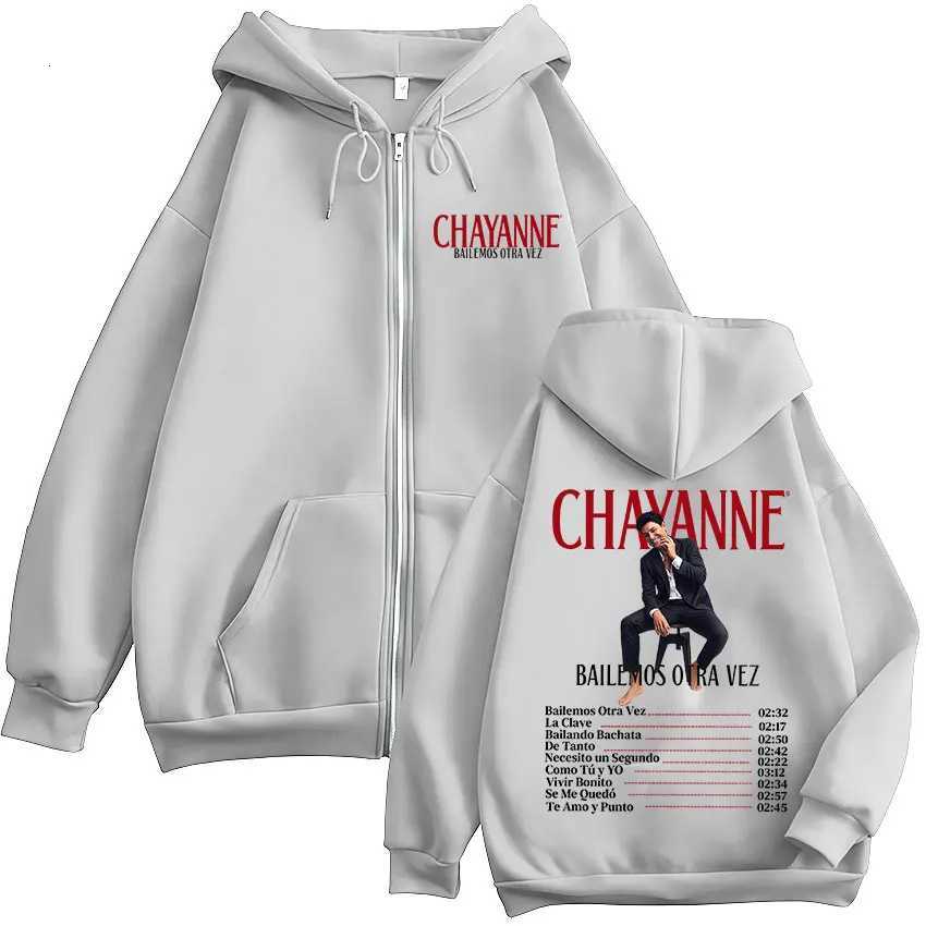 Rapper Chayanne Bailemos Otra Vez 2025 Album Zip Up Hoody Mens Fashion Oversized Jacket Sweatshirt Hip Hop Gothic Zipper HoodiesT251023