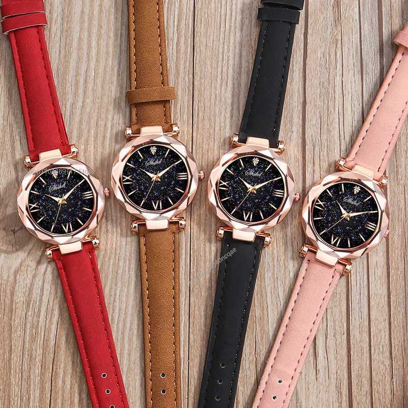 Women Watch Luminous Rhinestone Romantic Starry Sky Wristwatch Ladies Leather Watch Clock for Women Relogio Feminin Montre FemmeL251023