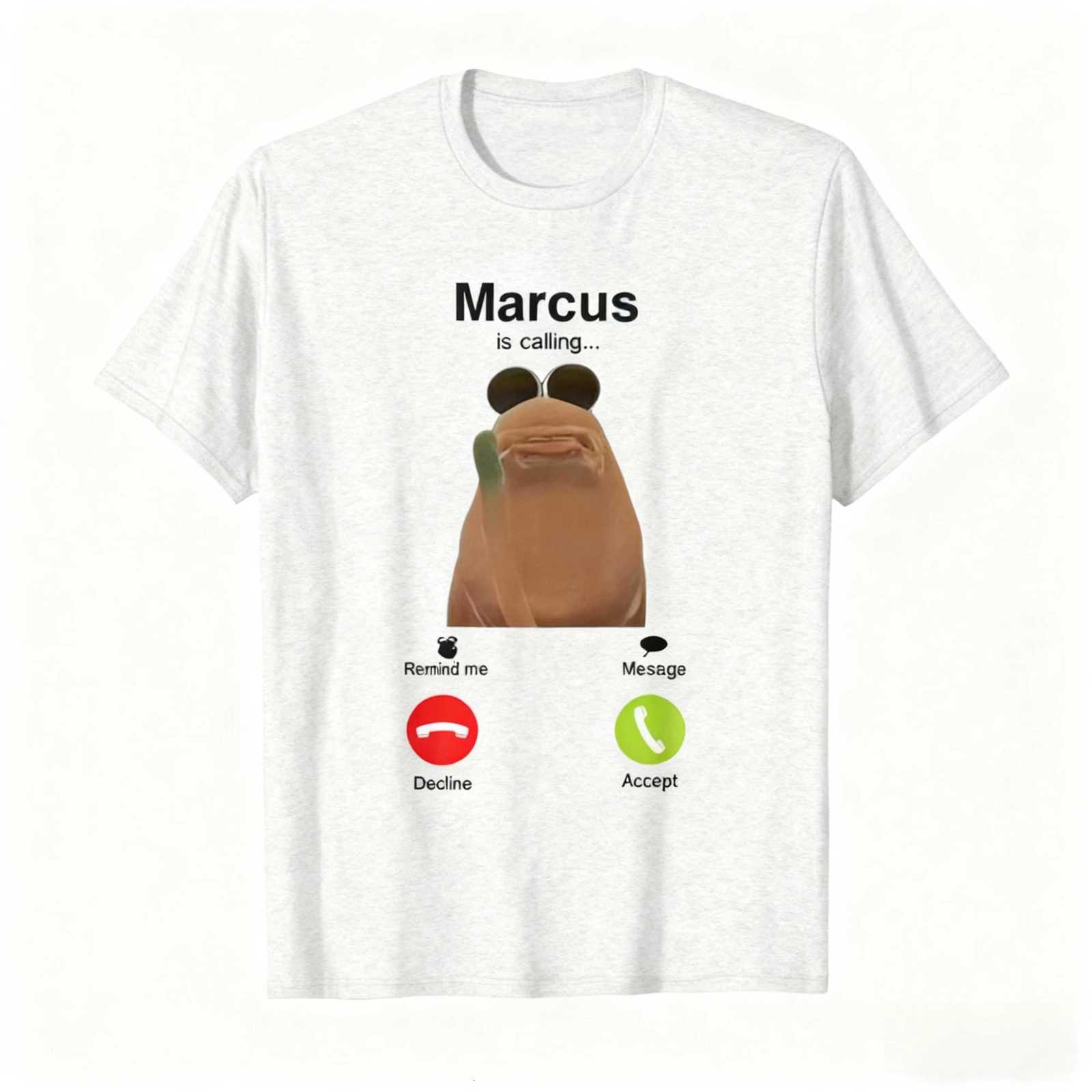 Marcus The Worm Robert Meme Tshirt for Men Women Cotton Ocollar T Shirts Neutral Short Sleeve Tops Summer Leisure StreetwearXJ251023