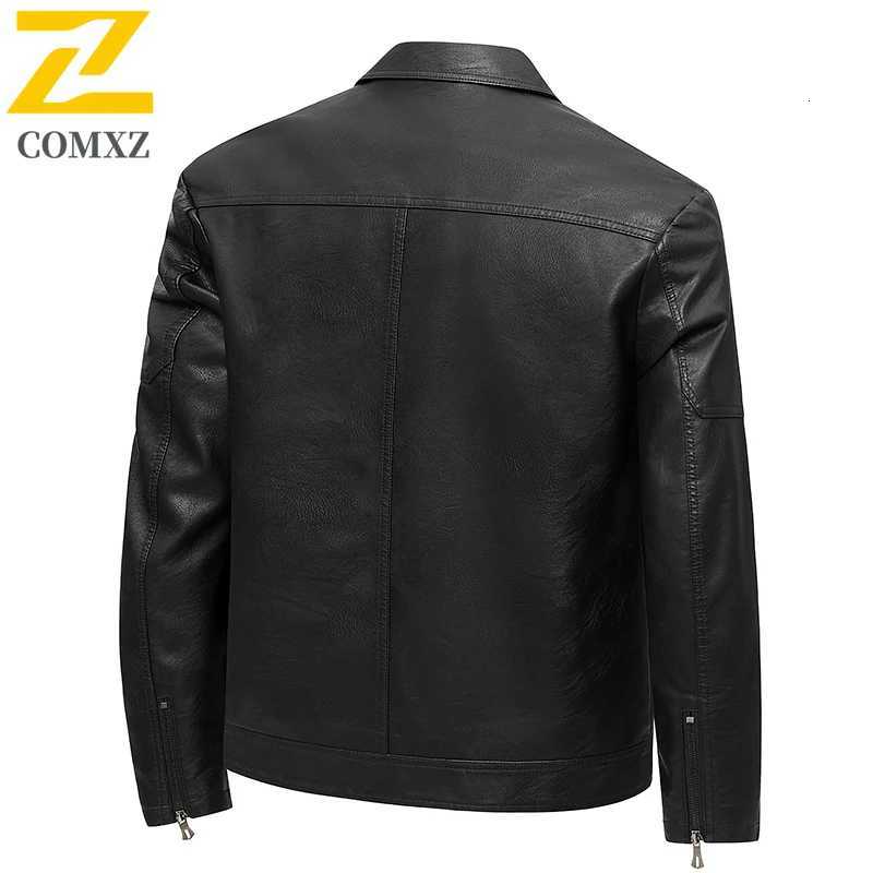 2025 High Fashion Faux Leather Jacket Man Motocross Windproof PU Leather Coat chaqueta Urban Retro Motorcycle Coat Mens Clothing W251023