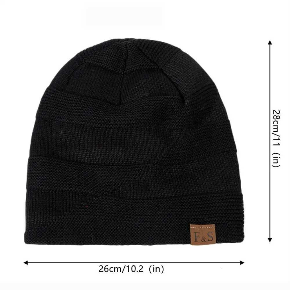 New Unisex Slouchy Winter Hats Knitted For Men And Women Beanie Cap Outdoor Add Fur Ing Warm Beanie Cap Casual Label Sports HatsXJ251023