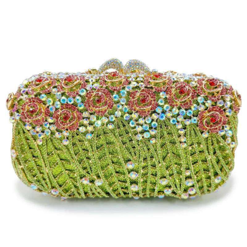 Designer Bags New Women's Hollow Handmade Hardware Dia Flower Pattern Dinner Bag Chain Handbag Luxury Bag