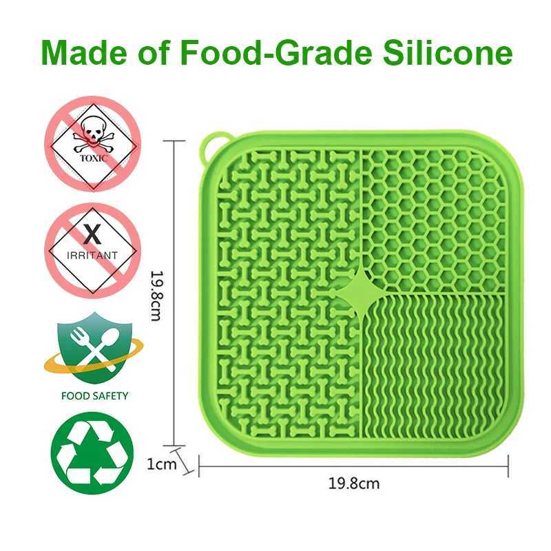 Licking Mat Slow Feeder for Dogs and Cats Premium Lick Pad with Suction Cups for Dog Anxiety Slow Feeder Dog Bowls Y251023