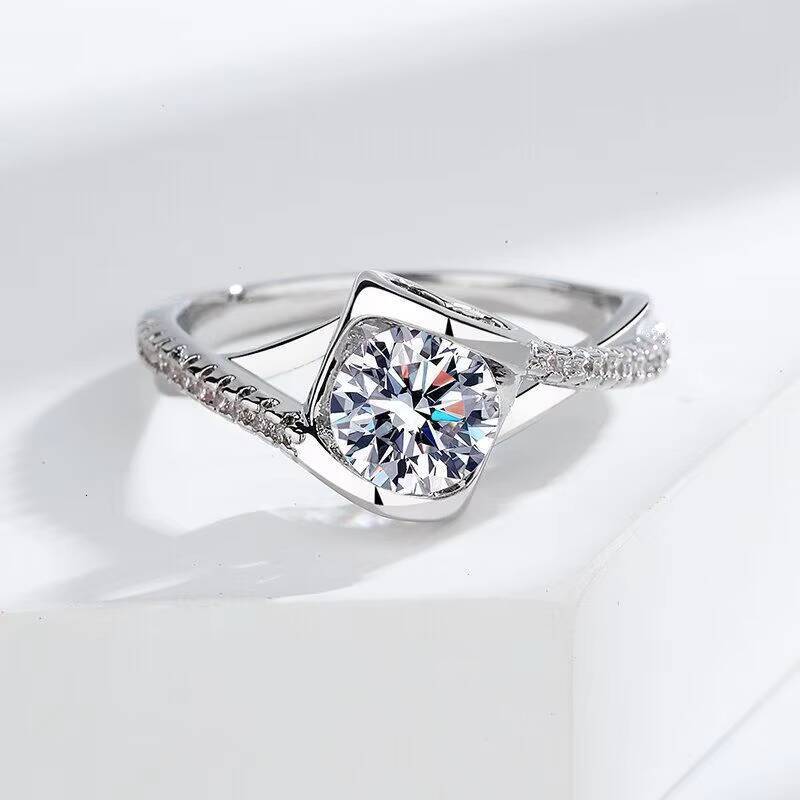Wholesale Engagement Ring Moissanite Rings Lady Moissanite Ring for Wedding