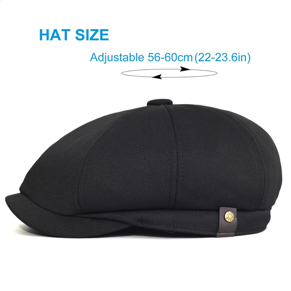 Spring Summer Casual Fashion sboy caps Breathable Outdoor Retro Beret Hats Octagonal Hat Fashion Solid Flat Caps 251021