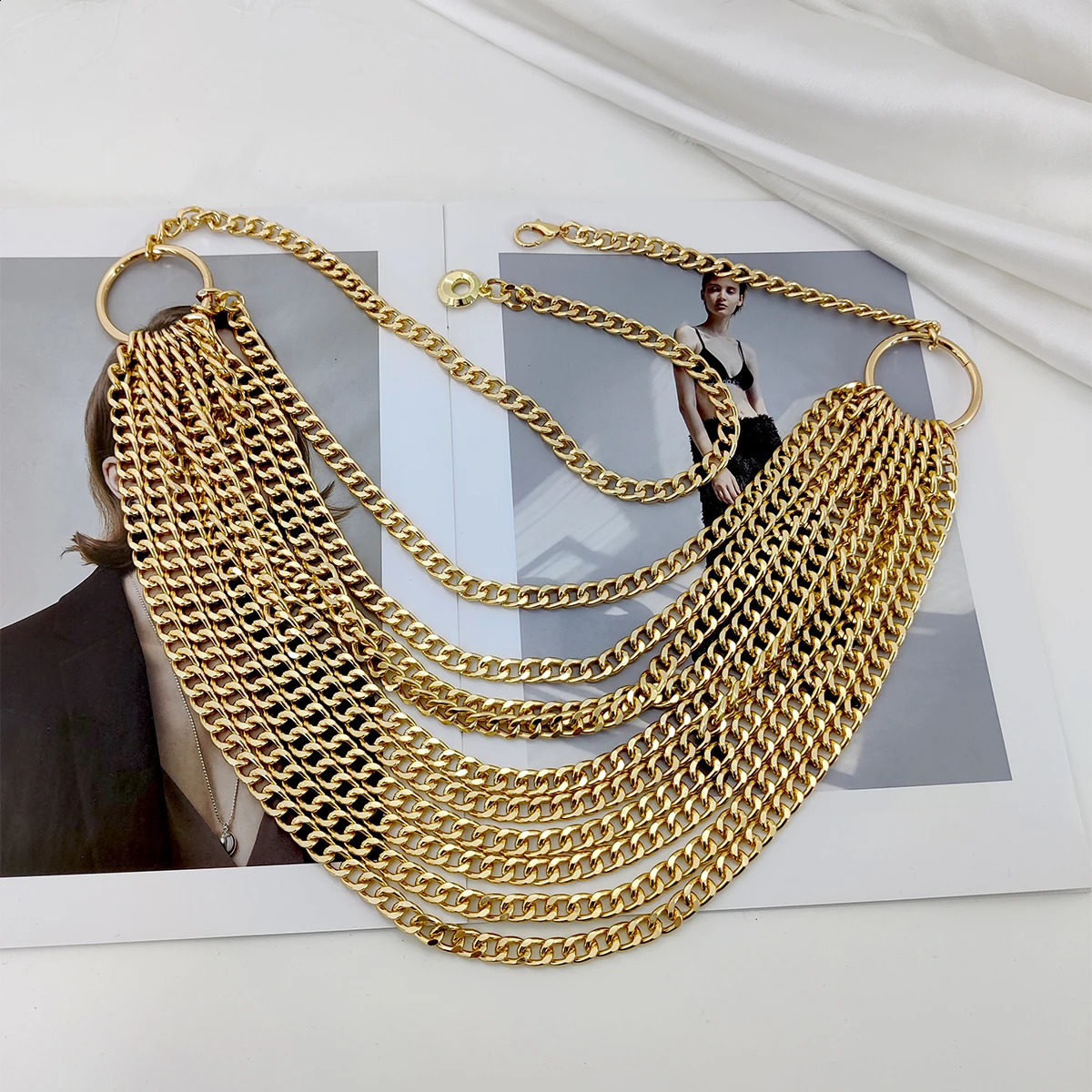 Hiphop Punk Gold Chain Belt Female Waist Dress Silver Metal Pants Waistband Jeans Belts for Women High Quality Y2k 251013