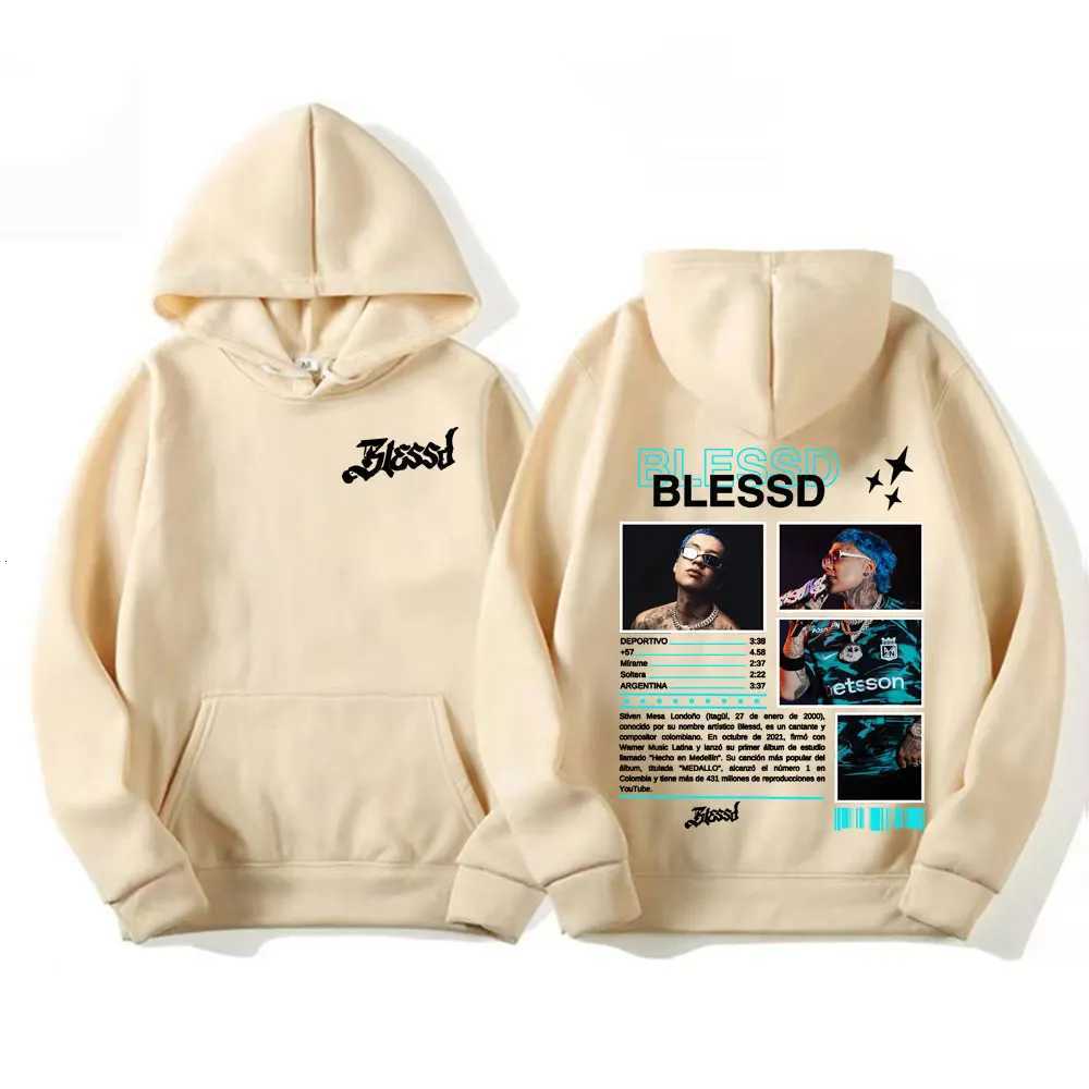 Rapper BLESSD BENDECIDO 2025 Tour Cover Hooded sweatshirt Mens fashion hiphop pop music street hoodieT251023