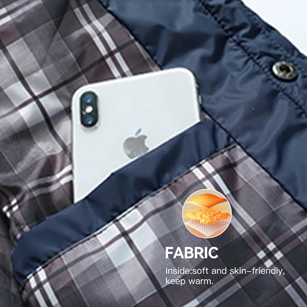 Mens Jackets Winter Warm Bomber Quilted Coat Lightweight Business Casual Button Down Clothing Waterproof US Size 251023