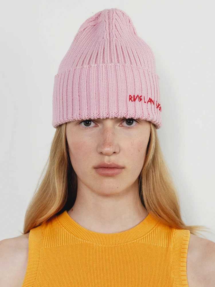 Winter Wool Knit Beanie Hat for Men and Wen Thick Warm broidered tter Knitted Unisex Fashion Cold Weather HatW251023