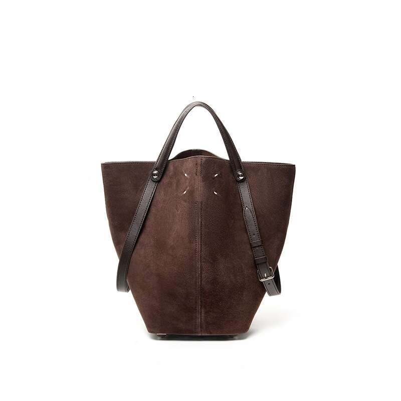 Luxury bag Niche High End Large Capacity Single Shoulder Handbag New Dual Use Women s Genuine Leather Cowhide Bucket Bag