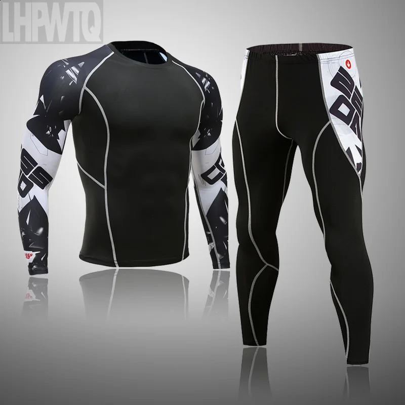 Top quality thermal undewear men sets compression fleece sweat quick drying thermo underwear clothing 251023