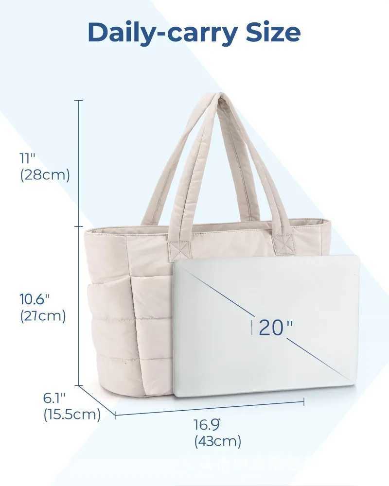 Padded Tote Bag Puffy Large Capacity Handbag Suitable for Travel Beach Gym Portable handbag Shopping Multiple Pockets Mummy BagsL251023