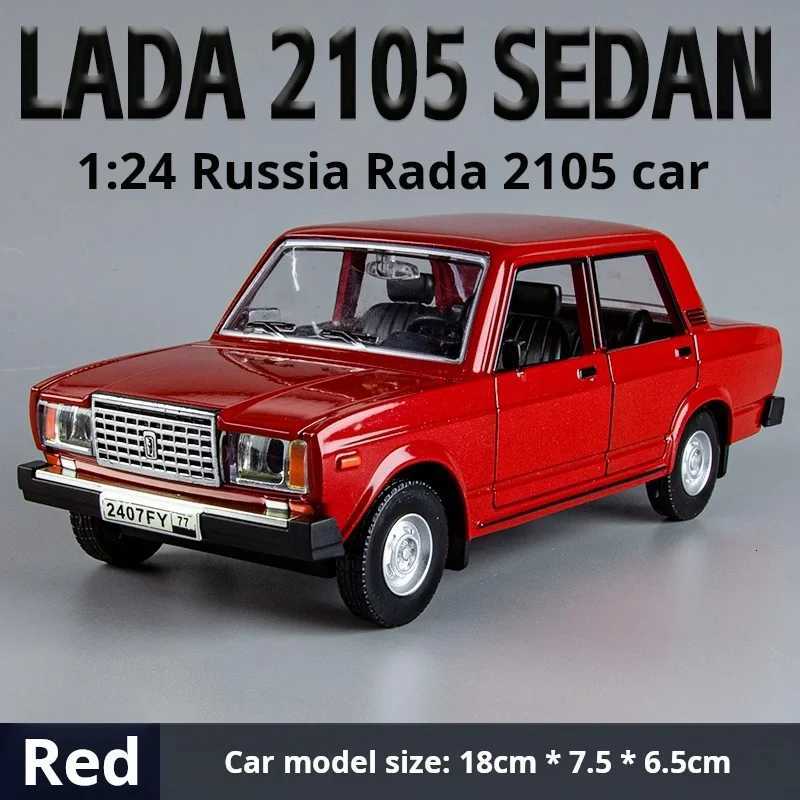 124 Scale Russia LADA SEDAN Alloy Diecast Classic Car Model Retro Sound Light Pull Back Kid Gift Collect Ornament RecommendedT251023