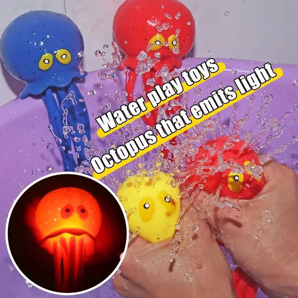 Octopus Baby Bath Toys Absorbent Squeeze Water Toys Stress Relief Sensory Play Summer Pool Beach Swimming Fun for Kids J251023