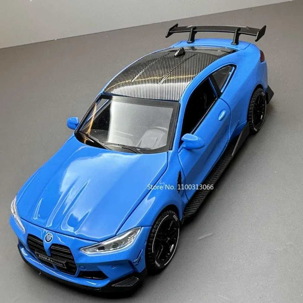 132 Scale M4 Alloy Car Models Metal Diecast Toys Vehicle with Simulation Sound and Light Sport Car Toys for Kids Birthday GiftsT251023