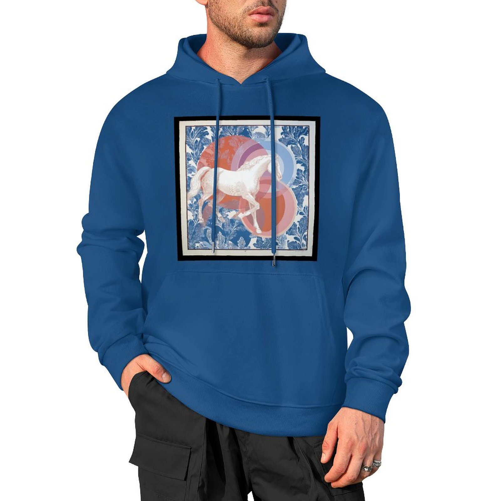 H Designer Fall Winter Hoodie Luxury Horse Print Design Unisex Long Sleeve Streetwear Hip Hop Oversized Fit Hoodie Men's Fashion Apparel H30