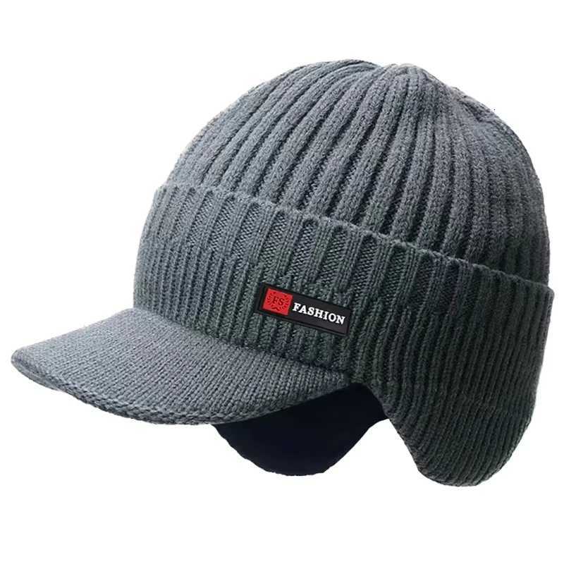 New Winter Men Hat Outdoor Ear Protection Warm Thick Bicyc Knitted Scarf Windproof Visors Baseball MaW251023