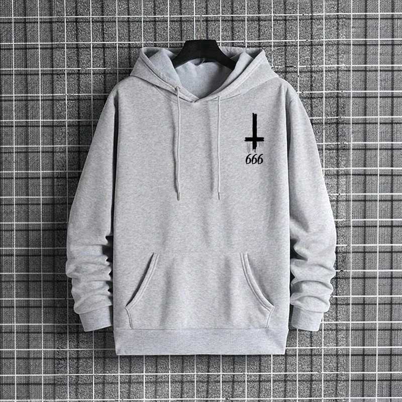 2025 Trendy Mens Hooded Sweatshirts Satan Pentagram Print Autumn Winter Casual Sportswear Urban Fashion Hoodies Male Top OutwearT251023